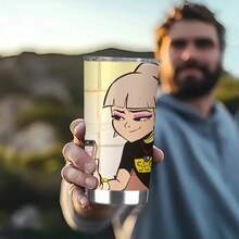 1pc 20oz Tumbler Jentry Chau Vs. The Underworld Design Stainless Steel Tumbler, Leakproof With Lid & Straw - Ideal For Outdoor Travel & All Seasons, Gift For Family And Friend - 1 cái - Xem 8