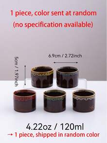 2 Pieces Set 120ml/250ml Handmade Rustic Ceramic Coffee Mug With Kiln-Change Glaze, Desert Camel & Palm Tree Design - Reusable, Hand Wash Only, Perfect For Family Gatherings, Special Occasions & Desert-Themed Gifts, Christmas Gift Idea - Multicolor - View 24