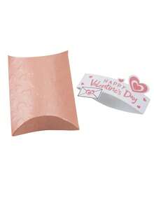 50/1pc Valentine's Day Gift Box, Paper Material, Suitable For Valentine's Day, Wedding Party, Birthday Gift, Party Candy Packaging Box (Red, Pink And White) - Multicolor - View 10