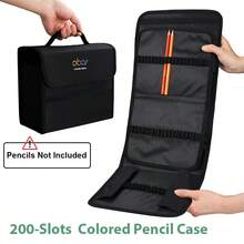 120/150/200 Slots Portable Colored Pencil Case, Oxford Cloth Travel Storage Bag,Stationery