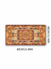 Game Mouse Pad Geometric Folk Style Design Large Table Pad Keyboard Pad Mouse Pad Non-Slip Rubber Base Waterproof Tape Sewing Edge Suitable For Game Office, Southwest Desert Carpet Style Printed Mouse Pad - Multicolor - View 19