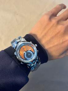 1件 Y2K 复古 Judge 原装防水夜光时尚高品质男士石英腕表