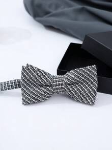 1件高品质盒装复古个性化纹理领结，深色双蝴蝶结，适合作为情人节礼物、日常商务穿着。 - A - 查看 20