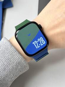 1 chiếc dây đeo đồng hồ silicon từ tính họa tiết vải thiều unisex, tương thích với Apple Watch 42mm, 38mm, 40mm, 41mm, 44mm, 45mm, 46mm, 49mm, dây đeo thay thế thời trang cho đồng hồ thông minh dòng Ultra2, Ultra SE2, SE 11, 10, 9, 8, 7, 6, 5, 4, 3, 2, 1 - Nhiều màu - Xem 4