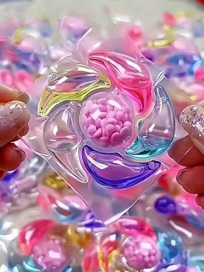 50/100pcs Laundry Detergent Pods, Stain & Grease Removal, Deep Cleaning, Color Protection, Long-Lasting Fragrance, Easy Rinse, Disinfection & Mite Removal, Fabric Softening Laundry Detergent Capsules