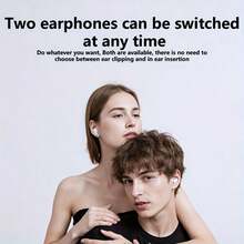 2026新款TWS真无线耳机 - 入耳式/半入耳式双模式，创新设计迷你情侣耳机，低延迟，Hi-Fi深沉低音立体声，触控操作，超长续航，高清通话，适用于音乐和游戏，兼容安卓和iOS系统