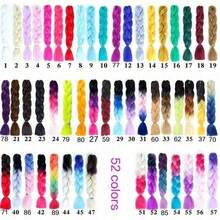 60cm Extra Large Synthetic Yaki Braid Wig For Women, High-Temperature Fiber Material, Colorful, Suitable For DIY Styling, Cosplay And Parties, Ideal Christmas And New Year Gift - Multicolor - View 5