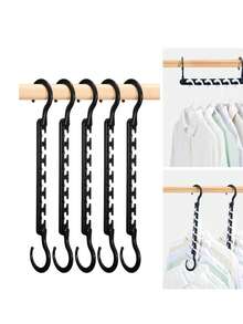 3公斤承重ABS塑料多功能旋转衣架，节省空间的衣柜收纳架，适用于T恤、衬衫、罩衫、连衣裙，适合春夏穿着 - 彩色 - 查看 2