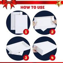 JOYIN - 12 Cajas de Regalo de Cartn Blanco de 43 x 28 x 6 cm con Papel de Seda y Tapas para Fiestas de Navidad y Januc - como se muestra en la figura - Ver 5