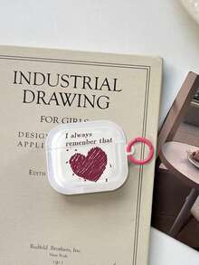 1 pieza Funda protectora con diseño de corazón para auriculares Bluetooth compatible con Apple 1/2/3/4, Pro/Pro2/Pro3 - Multicolor - Ver 4