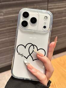 Custodia personalizzata per telefono con motivo a cuore e nome personalizzato, copertura totale trasparente e lente forata, adatta come regalo per amici. Compatibile con iPhone 11/12/13/14/15/16/16 Pro/16 Pro Max/16 Plus/17/Air/17 Pro/17 Pro Max/17e/S25/S25 Ultra/S25 Plus/S25 Egg/S26/S26plus/S26ultra Pixel 9 Pro XL/ 10a/ 10a, può anche essere dato come regalo per anniversario di matrimonio. Versione internazionale, non la versione domestica. - Trasparente - Visualizzare 5