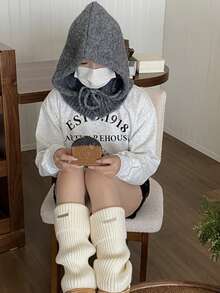 1顶羊毛拉法帽，户外滑雪保暖帽，多功能面罩，适合滑雪、骑行和其他户外活动。送给女友、男友或朋友的完美礼物。女士配饰，男士配饰，趣味礼物。 - 彩色 - 查看 8