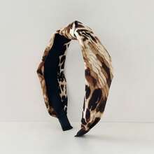 女士扭结发箍 - 异域风情蛇纹宽发箍，柔软弹力面料发饰，时尚扭结蛇纹设计发箍，舒适防滑，性感少女头饰，适合日常佩戴和派对，发带，发箍 - 彩色 - 查看 11