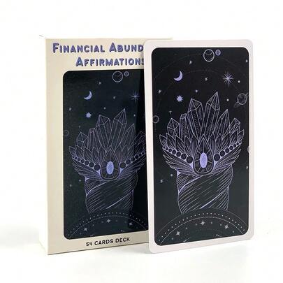 Cartas de oráculo, mazo de afirmaciones utilizado para manifestar la libertad financiera y atraer la riqueza, perfecto para la guía espiritual