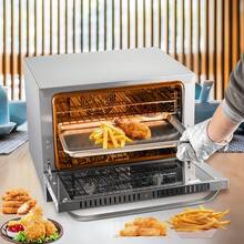 66L Commercial Convection Oven, 60Qt Half-Size Conventional Oven Countertop, 1800W 4-Tier Toaster With Front Glass Door, Electric Baking Oven With Trays Wire Racks Clip Gloves, 120V, ETL Listed - 銀色 - 查看 9