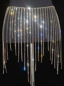 Waist Chain; Sexy, Glittering, Tassel, Crystal Skirt, Belly Dance, Body Chain, Performance Accessories, Western And European