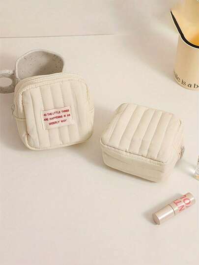 New Mini Knitting Tool Storage Bag - Portable Multi-Layer Yarn & Crochet Thread Organizer Pouch (Zipper Direction Random Left/Right) Makeup Bag Make Up Organizer Toiletry Travel Bag