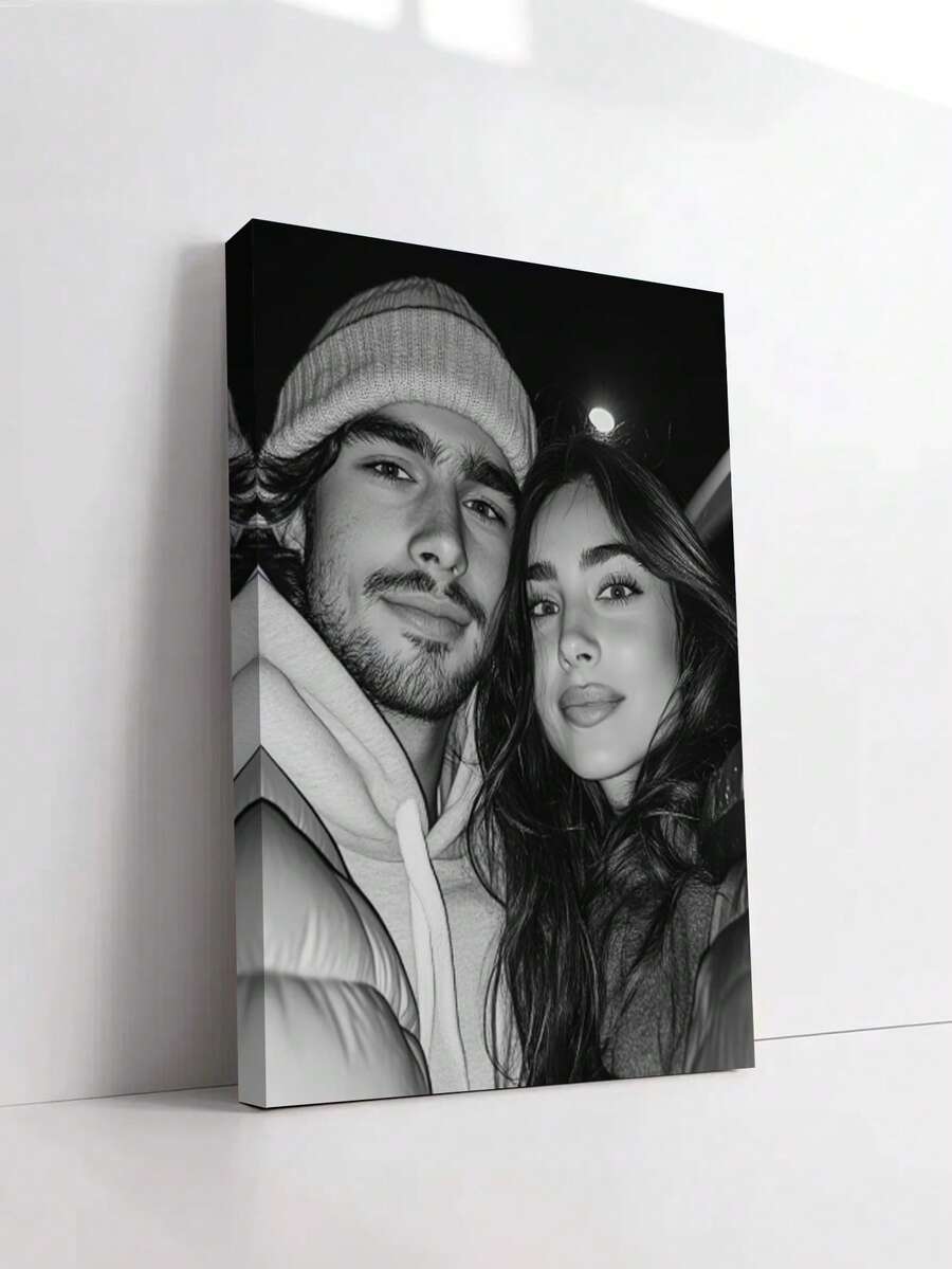 1 pezzo Quadro personalizzato su tela, cartellone senza cornice personalizzato, pittura su tela incorniciata accogliente per interni, ricordo di matrimonio, decorazione per matrimonio, regalo di compleanno, regalo commemorativo personalizzato, adatto per matrimonio, festa della mamma, festa del papà, laurea, compleanno, decorazione per la stanza, personalizzabile, decorazione da camera da letto, regalo personalizzato, immagine, foto, cornice da parete, regalo per il migliore amico, regalo per la famiglia, regalo di compleanno, regalo per il fidanzato, la fidanzata, la famiglia, l'amante, l'amico