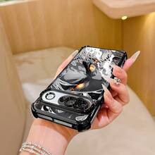 Fashionable Black And White Anime Theme Phone Case For Google Pixel 9, 9A, Pro, XL, And 5G, With Transparent Soft Back Design For Extra Protection. - Mixed Colors 1 - View 3