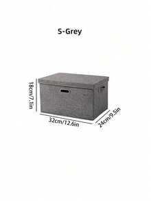 1 Peça Caixa de Armazenamento de Roupas, Caixa de Classificação de Tecido de Grande Capacidade para Uso Doméstico, Guarda-Roupa, Roupas Dobráveis, Cesta de Armazenamento de Algodão e Linho, Artefato - Multicolorido - Visão 13