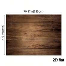 Retro Wooden Wall Background Fabric – Polyester Fiber Photography & Party Decor Fabric – No Electricity Required – Available In Multiple Sizes, Perfect For Festival Party Decor Banners, Suitable For Various Scenarios And Sizes. - Multicolor - View 5