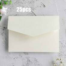 25pcs Tri-Fold Pocket Wedding Invitation Envelopes, Minimalist Invitation Envelopes Suitable For Engagement, 15th Birthday, Christening And Other Occasions, DIY Invitations, 5*7 Inch Invitations, Pocket Invitations, Customized Invitations, Christmas Cards - Ivory - View 13
