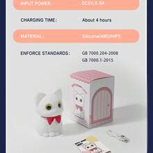 Lampu Malam Kucing Berubah 7 Warna dengan Timer, Dapat Diredupkan dan Diisi Ulang USB, Lampu Kucing Kawaii, Hadiah Dekorasi Kamar Tidur - MultiWarna - View 7