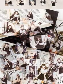 复古美学贴纸，适用于子弹笔记、剪贴簿、笔记本 - 可爱糖果、手机、笔记本电脑、自行车、滑板、头盔贴纸 - 返校用品 - 棕色 - 查看 4