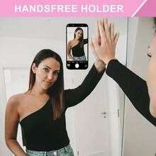 Silicone Suction Cup Phone Holder, Double-Sided Suction Cup, Multi-Functional Adhesive Back, Anti-Slip Hands-Free, Suitable For Shower Mirror, Car Selfie And Video Shooting, Compatible With IPhone, Android Phones, Birthday Gift, Phone Holder For Family And Friends, Phone Accessories - 彩色 - 查看 5