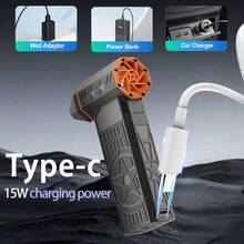 300,000RPM High-Speed Strong Airflow Turbo Jet Fan, Knob-Style Speed Adjustment, Suitable For Dusting, Snow Blowing, Leaf Blowing On Computers, Cars, Etc., Rechargeable 8000mAh Battery