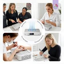 SAVILAND Nail Dust Collector: 1800Pa & Dual Turbo Dust Collector Nail Tech With 10Pcs Filter Papers Nail Duster 8000RPM 5 Adjustable Speeds Powerful Dist Collector For Nails Acrylic Nail Removal Salon - 查看 7