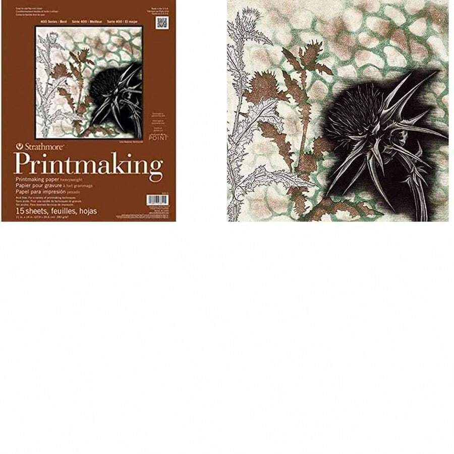 Strathmore 62433110 - Bloc de Papel para impresin, 11 x 14 Pulgadas, 15 Hojas, Color caf - 11" x 14" (28 cm x 35 cm) - Ver 1