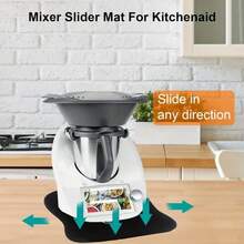 1pc Sliding Mat Suitable For All Thermomix TM5, TM6, TM21, TM31 Series, Multifunctional Kitchen Sliding Board, Kitchen Countertop Appliance Sliding Pad, Blender Mover, Applicable For Thermomix TM6, TM5, Coffee Maker, Blender, Toaster, Air Fryer And More - Black - View 5