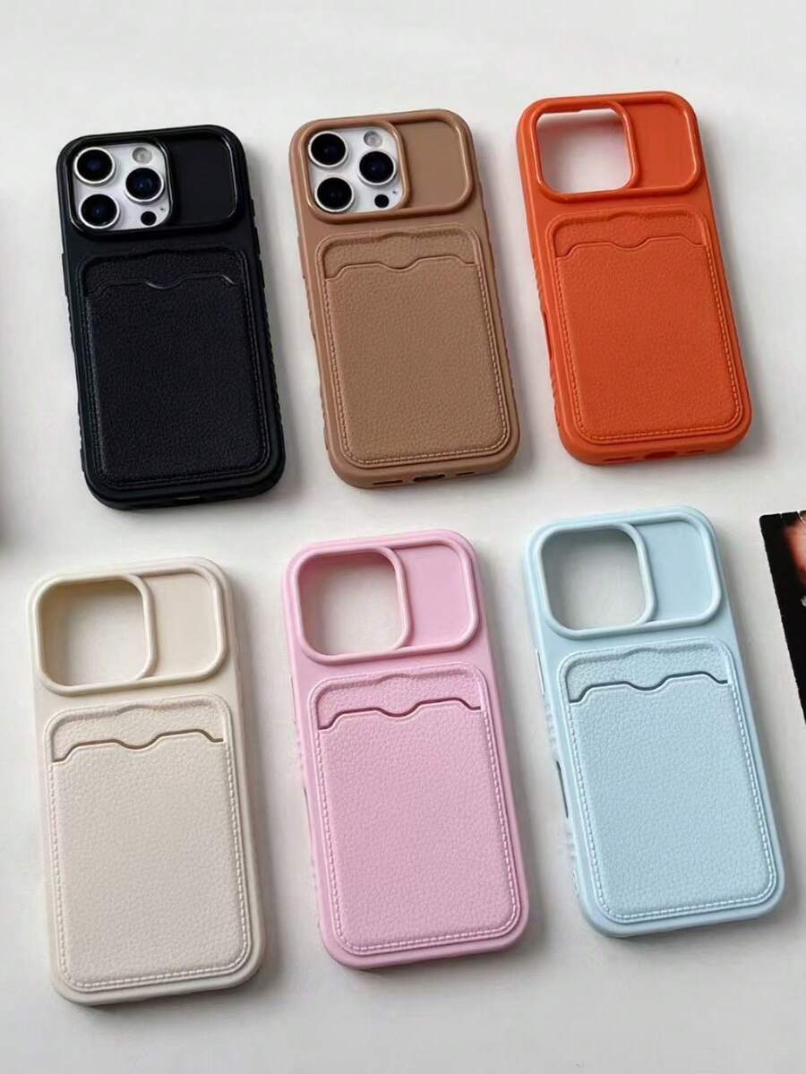 Étui de téléphone  texturé de couleur unie minimaliste, qualité souple compatible avec Apple 16/16Plus/16Pro/16Promax, 15/15Plus/15Pro/15Promax, 14/14Plus/14Pro/14Promax, 13/13Pro/13Promax, 12/12Pro/12Promax, 11/11Pro Max, anti-poussière, haute valeur, populaire - Multicolore - Voir 1