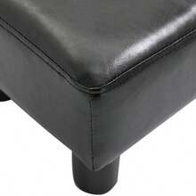 Ottoman/Bench Made Of Black Faux Leather, 40x30x24cm, Stylish And Comfortable For Living Room And Hallway.