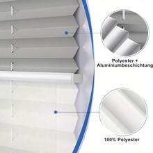 Persianas, cortinas e venezianas - Branco semi-transparente + cinzento escuro totalmente opaco à luz - Ver 3