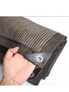 1片高密度聚乙烯防紫外线咖啡棕色遮阳篷遮阳布，户外隐私屏