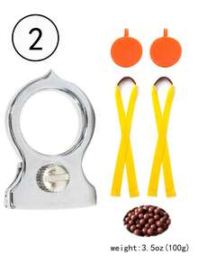 1 Set Outdoor Hunting Gear Fingerless Mini Slingshot, Alloy Material Quick Clamp Slingshot Without Frame, Compact And Portable Pocket Slingshot. Includes Replacement Flat Rubber Bands And Target Balls, Suitable For Outdoor Hunting, Shooting Practice, Yard Parties, Can Be Given As Gifts To Family, Friends And Children - Silver - View 13