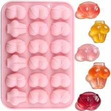 1 khuôn silicon hình mông, dụng cụ làm bánh độc đáo, khuôn làm đá viên sô cô la bằng nhựa cho món mousse, fondant, xà phòng, đá viên tự làm. - Nhiều màu - Xem 9