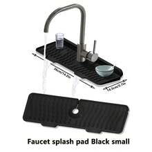 1pc Heavy Duty Anti-Slip Sink Mat With 5° Drainage Angle - Foldable Gray/Black Design, Easy To Clean Silicone Material, Suitable For Sink, Dishwasher And Washing Machine - Multicolor - View 16