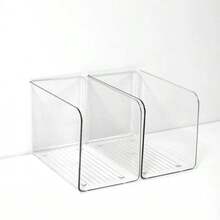 1pc/2pcs Clear Acrylic Bookends - Desktop Book & Document Organizer, Sturdy Book Stopper And File Holder For Students, Office & Home Desk - Clear - View 10