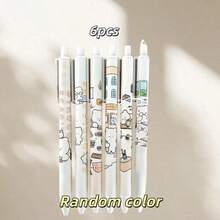 批发按动式圆珠笔，高品质卡通设计，0.5mm中性凝胶笔，黑色圆珠笔，学生用笔，练习笔，办公用笔和签名笔 - 彩色 - 查看 7