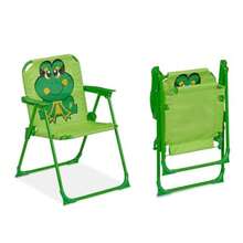 days - Juego de Mueb de Camping para niños con silla sillas Pb y Mesa Conjunto de jardín para niños Rana Verde 19.5 x 19.5 Pulgadas - Verde - Ver 6
