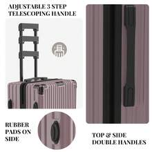 YSTYLE Suitcase Available In Various Colors Made Of PVC Material With Combination Lock And Silent Universal Wheels, Suitable For Storing Clothes For Business Trips, Boarding And Student Boarding.
