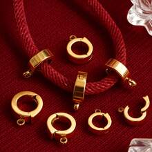 1/2 piezas Conector chapado en oro Abrazadera con bisagra de acero inoxidable Accesorios para hacer joyas DIY Pulseras Collares Dijes - Multicolor - Ver 6