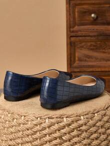 2025 New Fashion Pointed Toe Shoes, Versatile Casual Soft-Sole Elegant Outdoor Loafers, Available In Multiple Sizes - Navy Blue - View 6