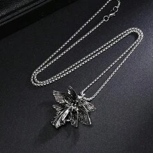 Mặt dây chuyền hình phù thủy sáu cánh phong cách tối tăm xuyên biên giới Châu Âu & Mỹ, dây chuyền dài bằng thép không gỉ khắc tên thiên thần nữ. - Nhiều màu - Xem 5