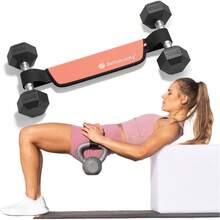 Premium Hip Thrust Belt - Adjustable Exercise Belt Glutes Squats, Hip Thrust Pad Comfort, Versatile Gym Equipment Home - Weightlifting Belt Support Women - Hồng - Xem 2