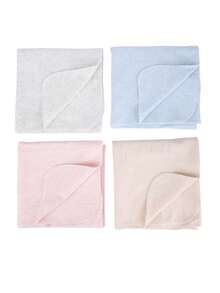 3pcs/Pack Solid Color Baby Swaddle Blanket, Single Layer Soft Adjustable Swaddle Wrap Blanket For 0-6 Months Newborn, Hospital Receiving Blanket - Multicolor - View 4