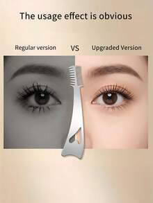 1支睫毛梳，假睫毛及化妆工具，眉刷，睫毛刷，不锈钢睫毛梳，睫毛夹，眼部化妆工具 - 彩色 - 查看 9